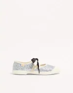 Valentino Bay By Bay Ballerina Sneakers In Glitter Fabric